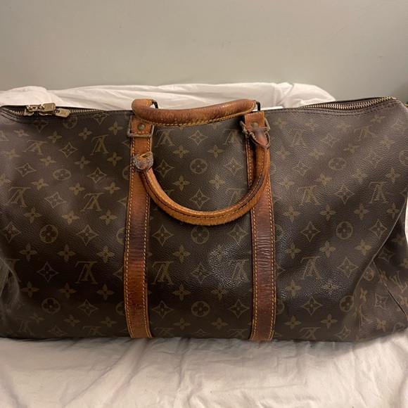 LOUIS VUITTON Monogram Keepall
Bandouliere 50 Boston Bag M41416 LV Auth 65113 - Picture 5 of 6